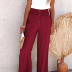 Bequeme hochtaillierte Hose mit weitem Schnitt – Produktansicht 6