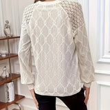 Bluse mit Rundhalsausschnitt und langen Ärmeln – Produktansicht 7