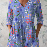 Lockere Bluse in langer Form mit Statement-Muster – Produktansicht 2