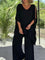 Elegantes Set aus Oberteil und Hose mit seitlichem Schlitz – Produktansicht 2