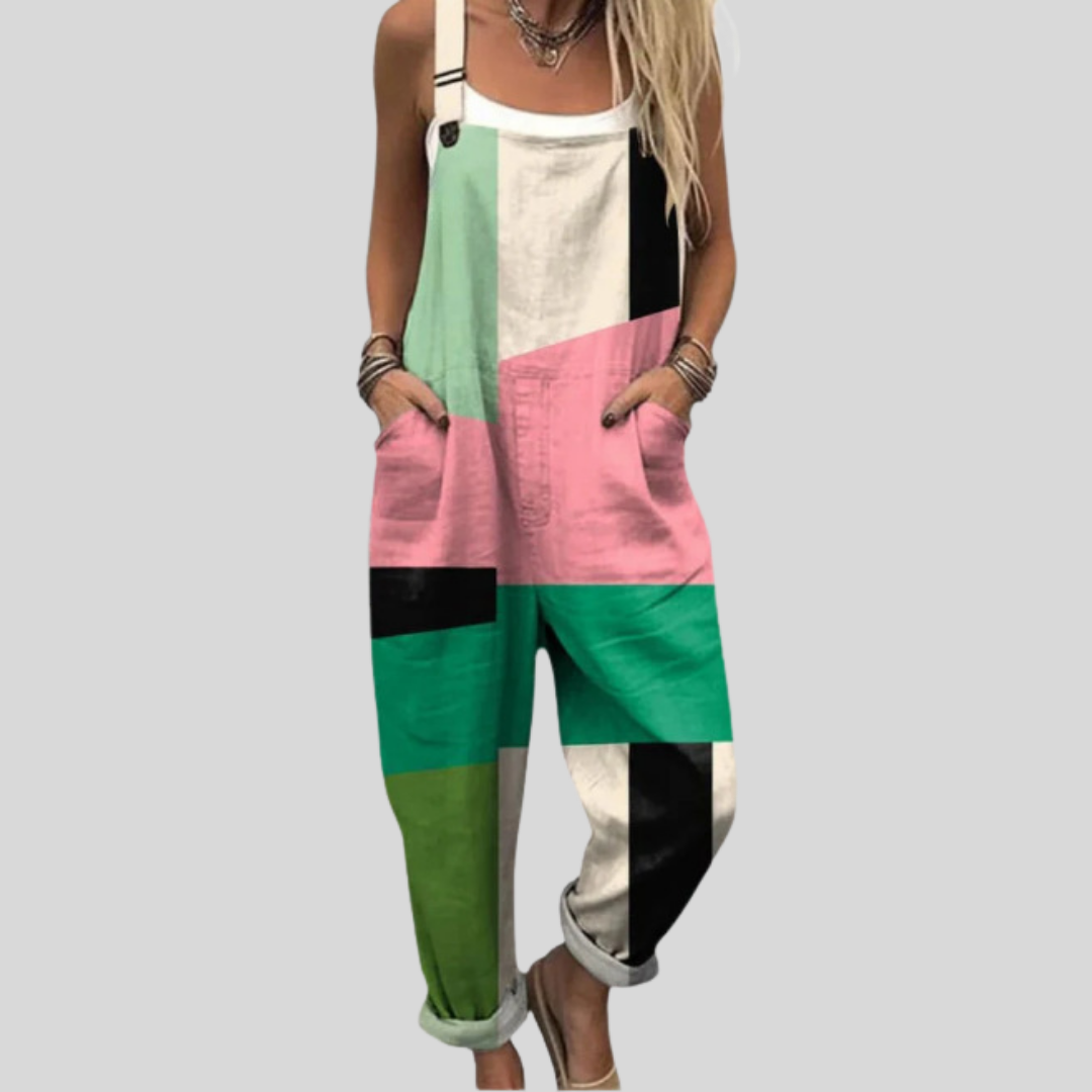 Bequeme Latzhose in Mint und Rosa – Produktansicht 1