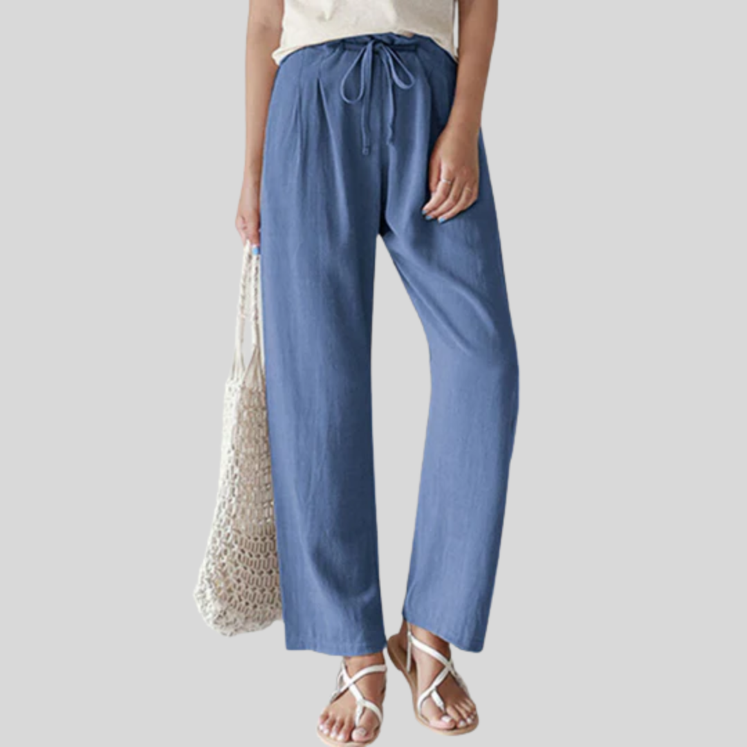 Bequeme Hosen mit Kordelzug – Produktansicht 1