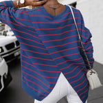 Gestreiftes Sweatshirt mit Rundhalsausschnitt – Produktansicht 5