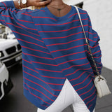 Gestreiftes Sweatshirt mit Rundhalsausschnitt – Produktansicht 5