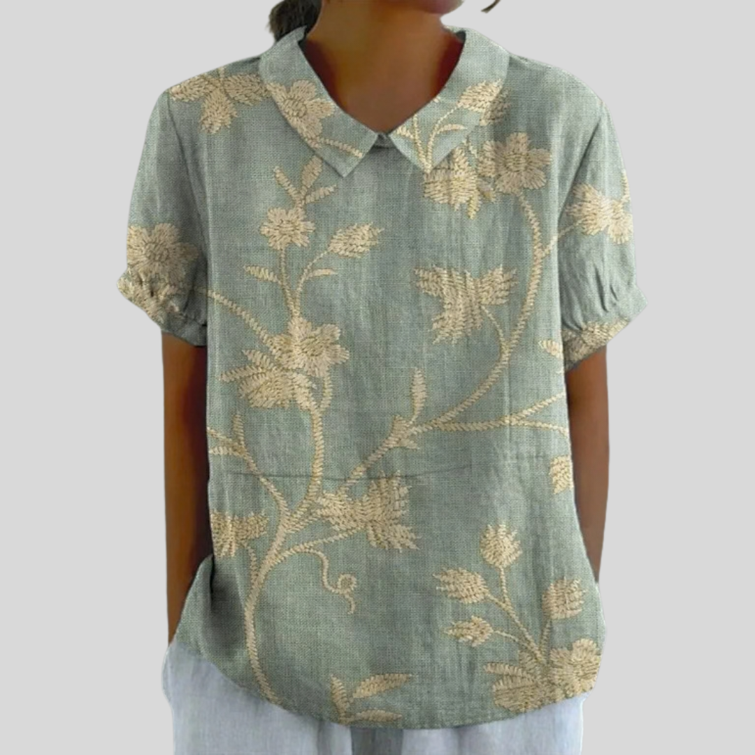 Oberteil mit Blumenprint und eleganter Silhouette – Produktansicht 1