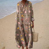 Flatterndes Sommerkleid mit floralem Muster – Produktansicht 1