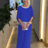 Elegantes Set aus Oberteil und Hose mit funkelnden Details – Produktansicht 2