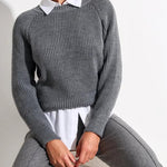 Unifarbener Grobstrick-Pullover in bequemer Passform – Produktansicht 14