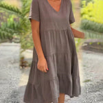 Bequemes Sommerkleid mit V-Ausschnitt – Produktansicht 4