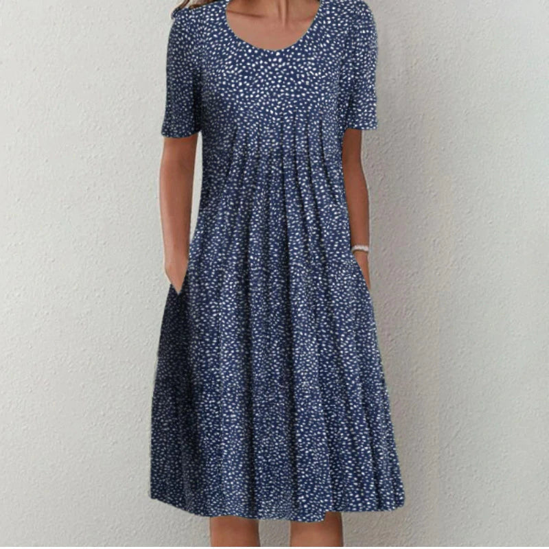 Elegantes Blumenkleid mit praktischen Taschen – Produktansicht 5