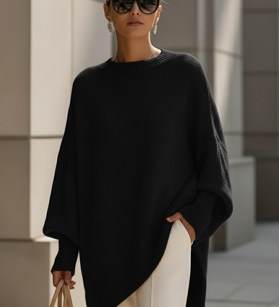 Eleganter Oversize-Poncho aus weichem Strick – Produktansicht 11