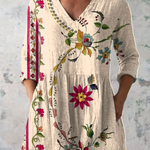 Lang geschnittene Bluse mit ausdrucksstarkem Print – Produktansicht 2