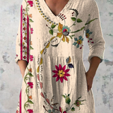 Lang geschnittene Bluse mit ausdrucksstarkem Print – Produktansicht 2