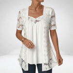 Bluse mit Spitze und quadratischem Ausschnitt – Produktansicht 2