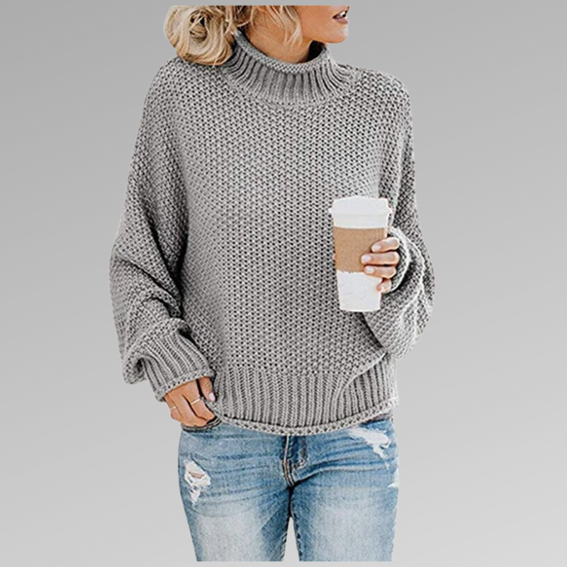 Oversize-Rollkragenpullover aus bequemem Strick – Produktansicht 5