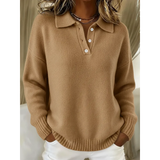 Lässiger Strickpullover mit klassischem Polokragen – Produktansicht 6