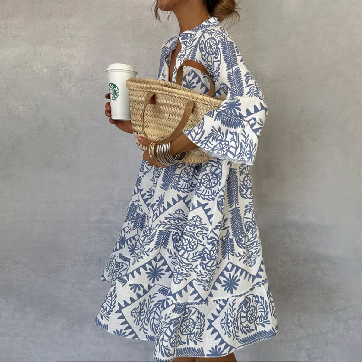Lässiges Boho-Tunika-Kleid für jeden Tag – Produktansicht 1
