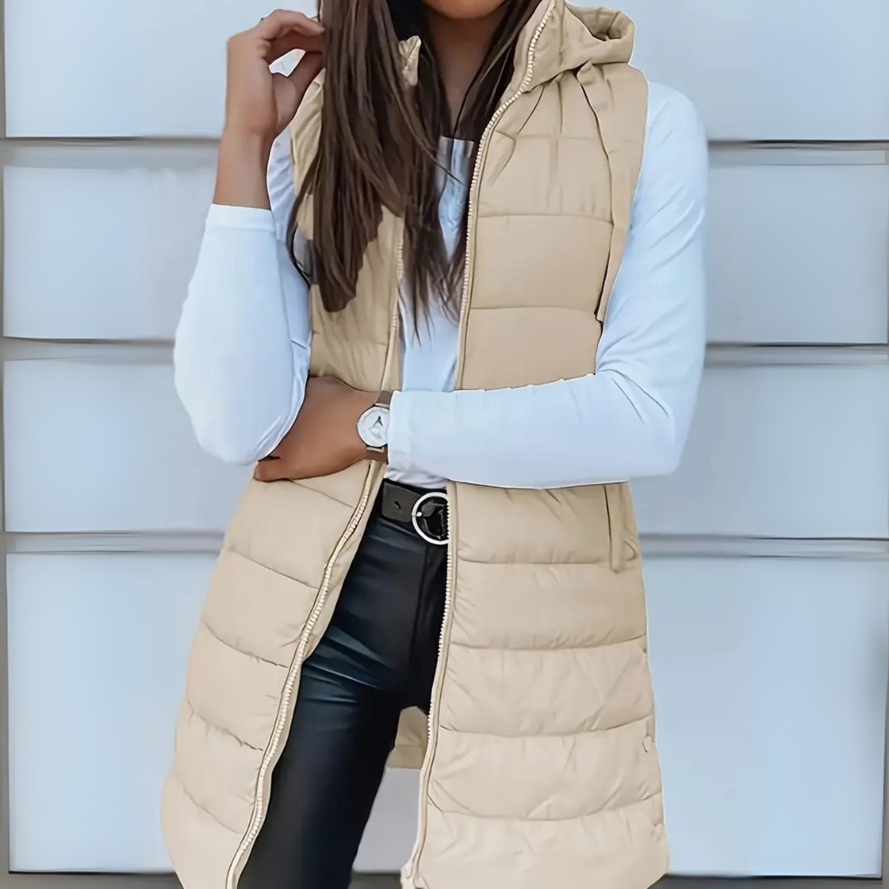 lange ärmellose Daunenjacke – Produktansicht 3