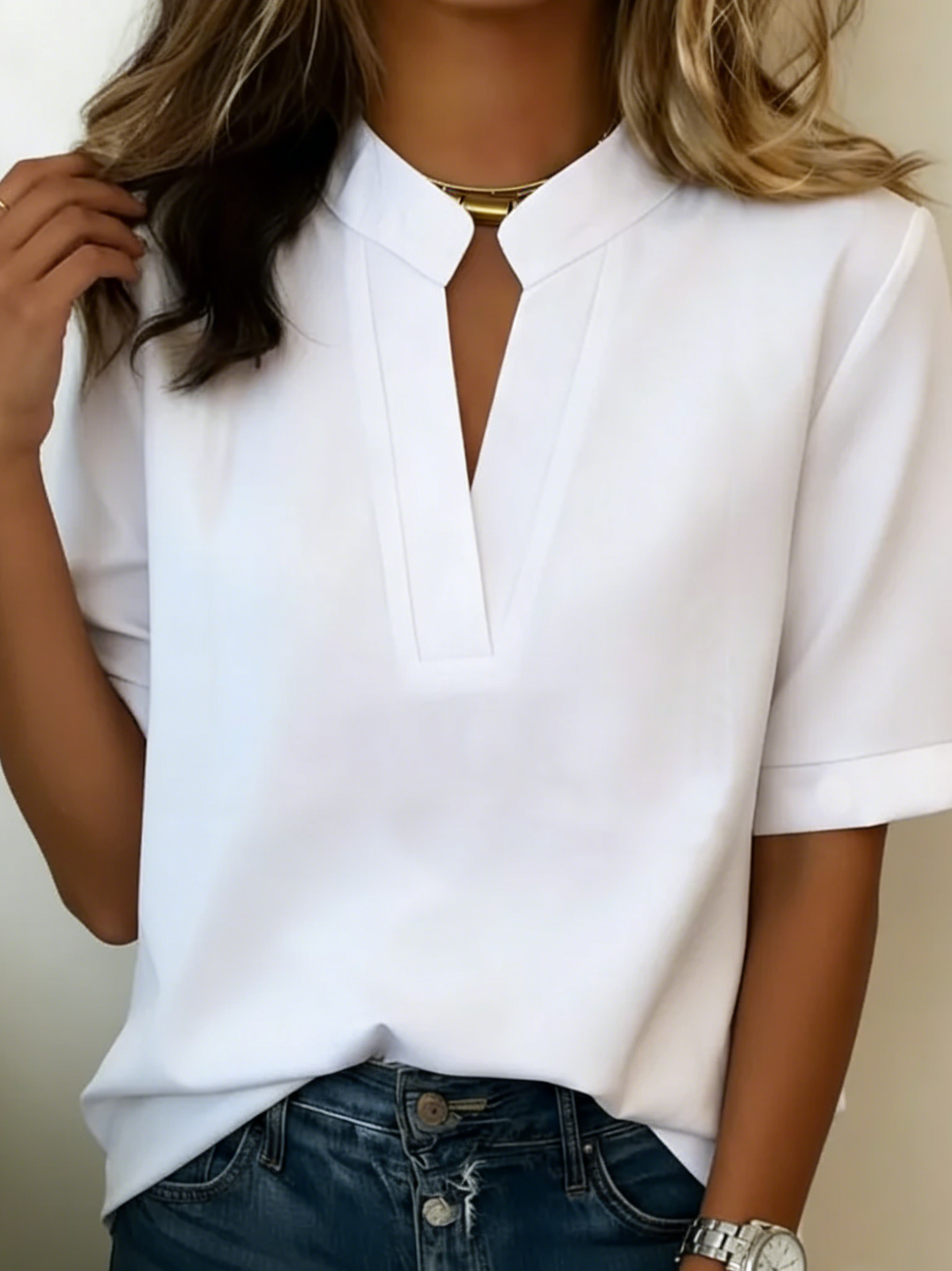Klassische Bluse mit elegantem Kragen – Produktansicht 9