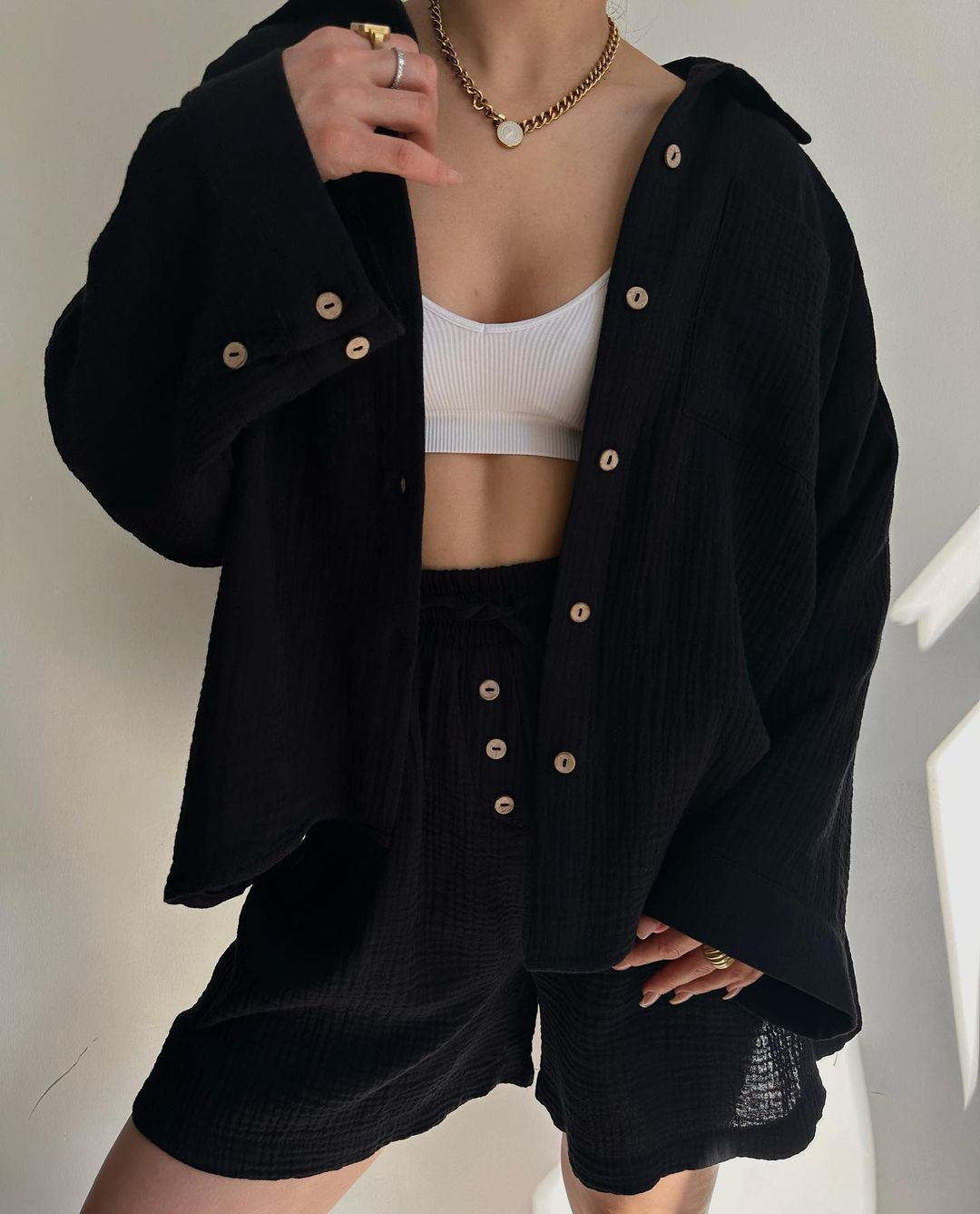 Elegantes zweiteiliges Ensemble im Oversize-Schnitt – Produktansicht 9