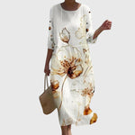 Elegantes Maxi-Blumenkleid mit floralen Motiven – Produktansicht 5