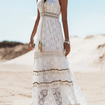 Bequemes Boho-Kleid mit V-Ausschnitt – Produktansicht 4