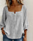 Bluse mit quadratischem Ausschnitt und 3/4-Ärmeln – Produktansicht 6