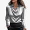 Drapierte Bluse mit Schalkragen – Produktansicht 4