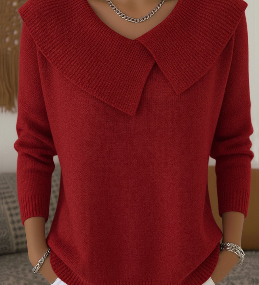 Feiner Strickpullover mit geripptem Stehkragen – Produktansicht 2