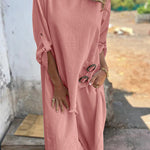 Elegantes zweiteiliges Ensemble mit Kleid mit Knopfleiste – Produktansicht 4
