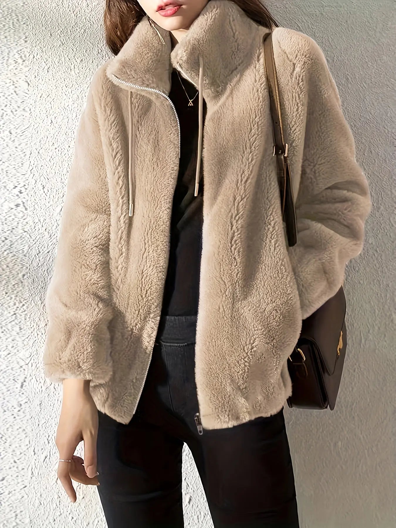Weiche Damen-Fleecejacke – Produktansicht 1