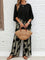 Elegantes Set aus Oberteil und Hose im asymmetrischen Schnitt – Produktansicht 5