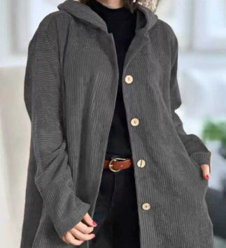 Cordjacke mit Kapuze – Produktansicht 10