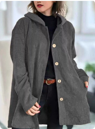 Cordjacke mit Kapuze – Produktansicht 10