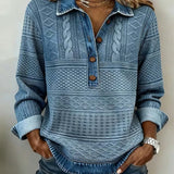 Hemd mit Denim-Effekt und Stricktextur – Produktansicht 2