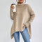 Lässiger Rollkragenpullover mit asymmetrischem Saum – Produktansicht 11