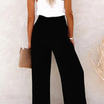 Bequeme hochtaillierte Hose mit weitem Schnitt – Produktansicht 5