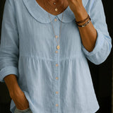 Moderne Bluse mit Peter-Pan-Kragen – Produktansicht 3