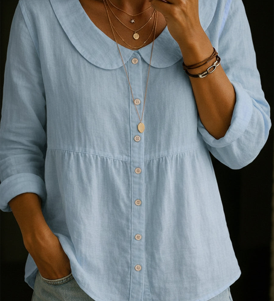 Moderne Bluse mit Peter-Pan-Kragen – Produktansicht 3