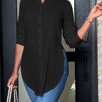 Elegante Bluse mit Knopfleiste und Reverskragen – Produktansicht 6