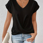 Elegantes T-Shirt mit V-Ausschnitt – Produktansicht 3