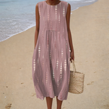 Bequemes ärmelloses Sommerkleid in Maxi-Länge – Produktansicht 1