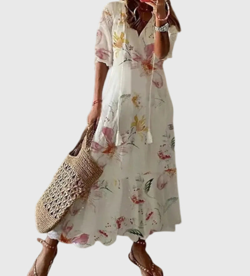 Bequemes Vintage-Boho-Maxikleid für den Sommer – Produktansicht 8