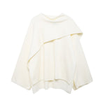 Asymmetrischer Oversize-Strickmantel – Produktansicht 11