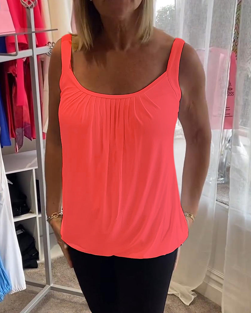 Ärmelloses Shirt mit Raffung – Produktansicht 6