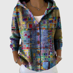 Bequemer Strickcardigan mit Kapuze – Produktansicht 2