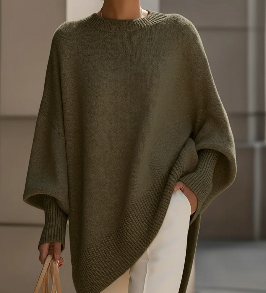 Eleganter Oversize-Poncho aus weichem Strick – Produktansicht 12