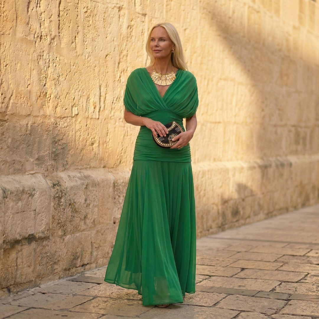 Elegantes Kleid in Grün – Produktansicht 1
