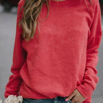 Roter Pullover mit Rundhalsausschnitt – Produktansicht 1