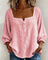 Bluse mit quadratischem Ausschnitt und 3/4-Ärmeln – Produktansicht 2